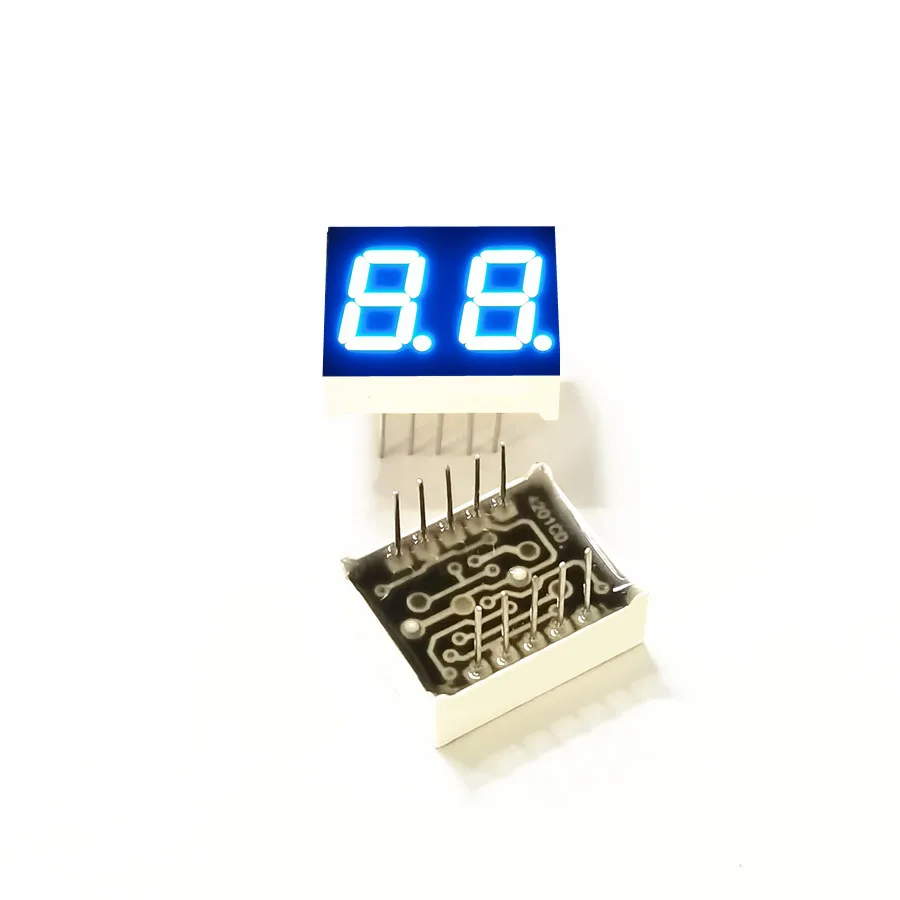 10Pcs 0.4 Inch 2Bit BlueLight Digital Module KYX-4201AB/BB 20*16*7MM 10Pin LED Digitron Common Anode Cathode Digital Tube