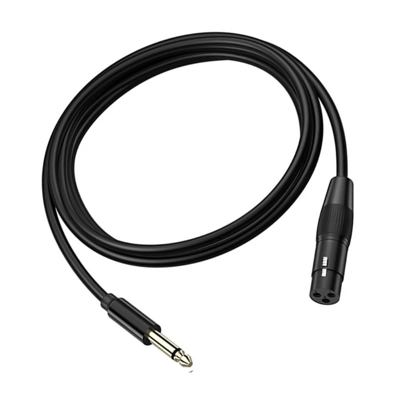Câble femelle 3 broches vers mâle 6,35 mm, prise mâle 6,35 mm vers câble stéréo femelle 3 broches