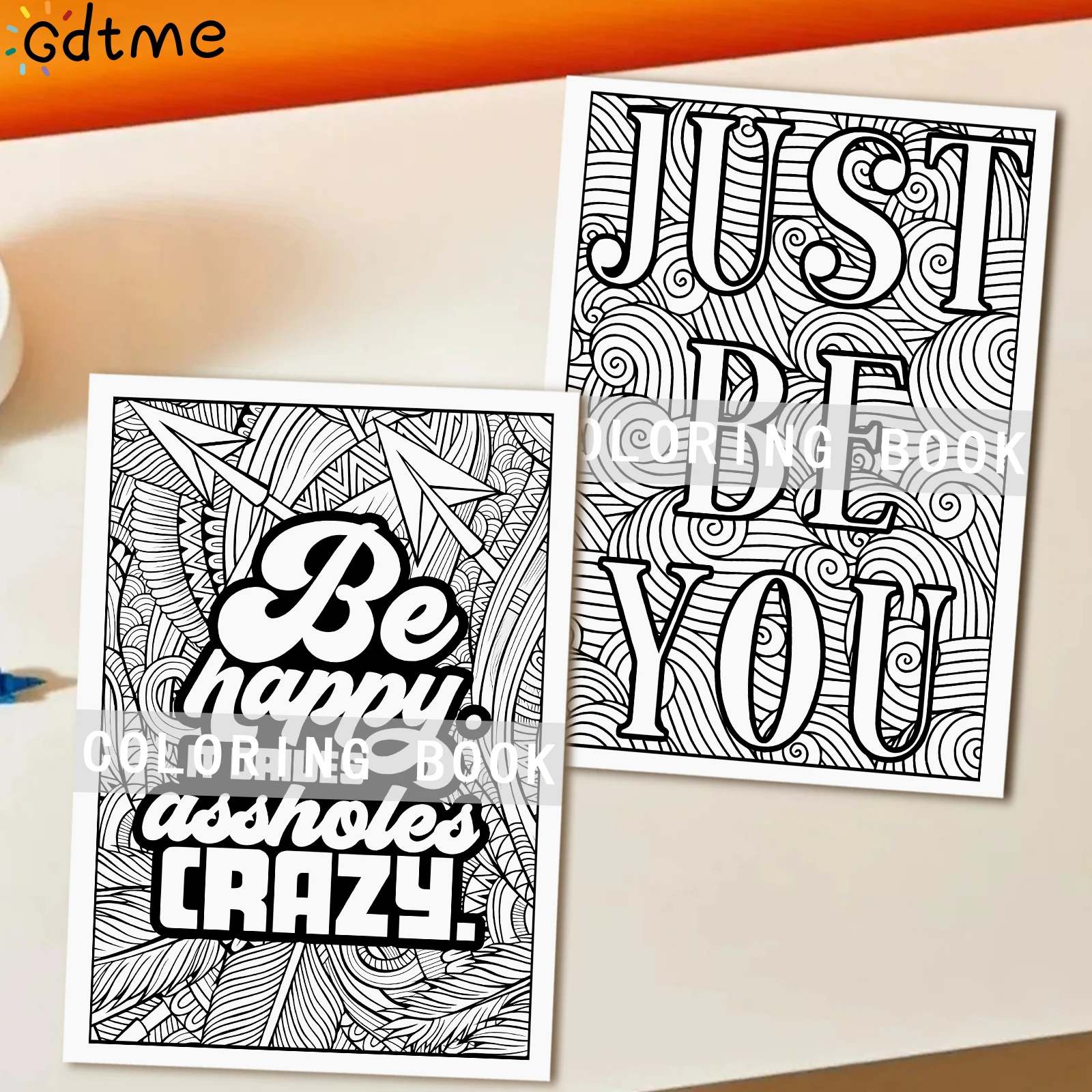 Positive Mindset Affirmatiomg Coloring Book 24Page for Children Adult Picture Books Graffiti Drawing Kill Time Relieve Stress