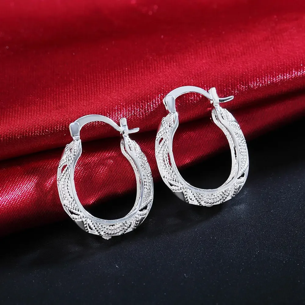 wholesale for women fashion Silver color  charms wedding Party earring hot luxury jewelry nice stamped , JSHLE039