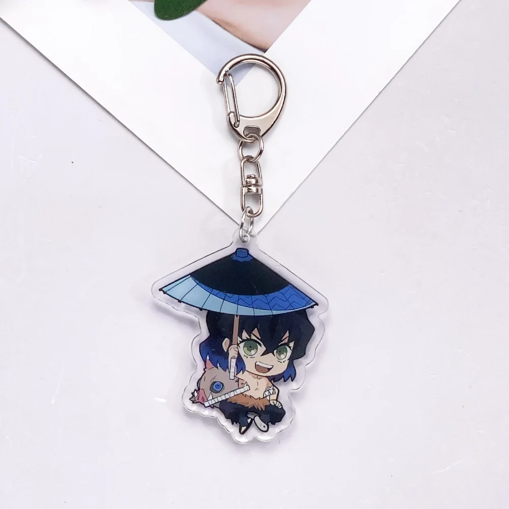 أنيمي الشكل شيطان القاتل الاكريليك لطيف سيارة المفاتيح اكسسوارات كامادو تانجيرو كامادو Nezuko حقيبة السحر ظهره قلادة الهدايا