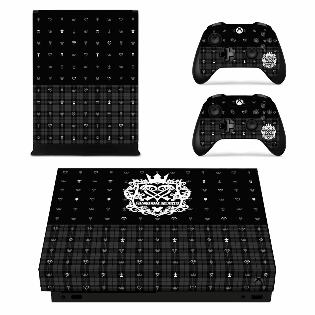 Kingdom Hearts Skin Sticker Decal Cover for Xbox One X Console and 2 Controllers skins Vinyl