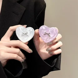 Fashion Ribbon Bowknot 3D Love Heart Phone Holder Foldable Grip Tok Universal Smart Tok For iPhone Samsung Socket Lazy Bracket