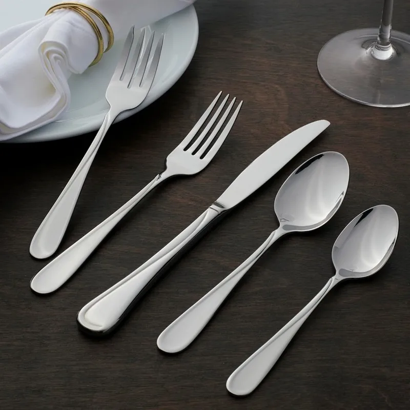 Flight Stainless Steel Everyday Talheres, Talheres Set, Lavadora de louças, Serviço para 12, 18, 0, 65 Pcs