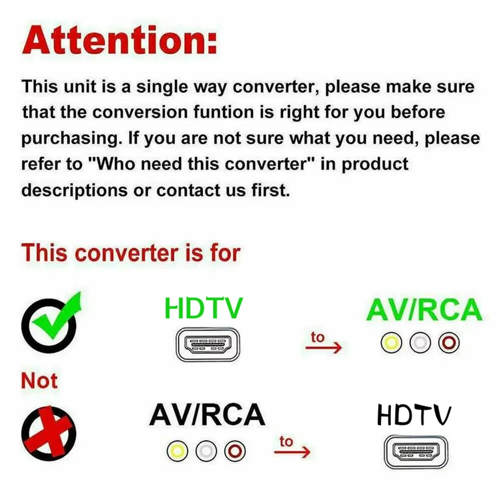 1080p hdtv para rca av adaptador rca para hd-mi cabo conversor cvbs 3rca hdmi2av áudio de vídeo composto para hdmi pc ps3 xbox