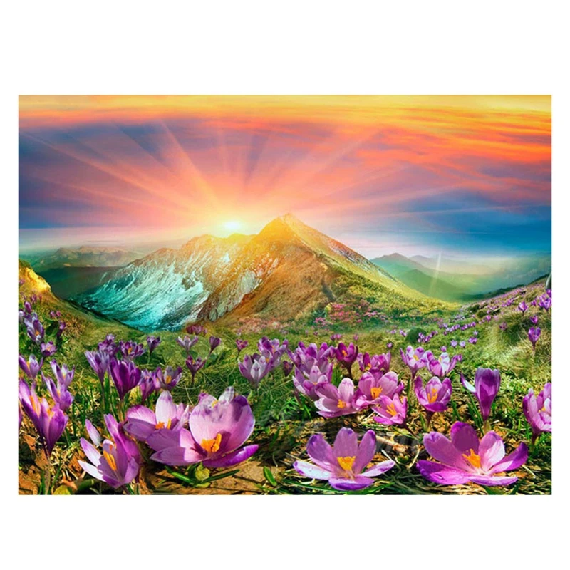 Mountain Round Diamond Painters Decorate Walls With Diamond Paintings Home / Hotel / Office Decorations And Gifts