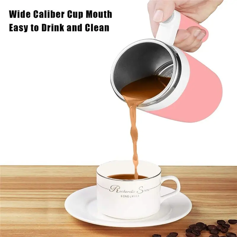 【Ship Within Electric Coffee Stirrer Mug 380Ml Auto-Mixing Cup With Lid Perfect For Tea, Milk& Hot Chocolate Ideal Birthday Gift