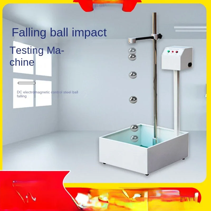 Steel Ball Drop Strength Tester Impact Testing Machine Plastic Tempered Glass Drop Ball Impact Tester