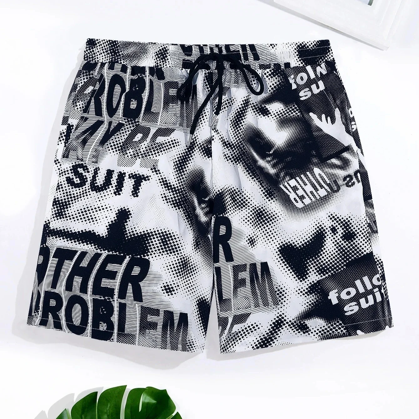 

New Summer Men Trendy Brand Letter Pattern Shorts Sweatpants Gyms Loose Beach Shorts Quarter Outdoor Sports Fashion Shorts