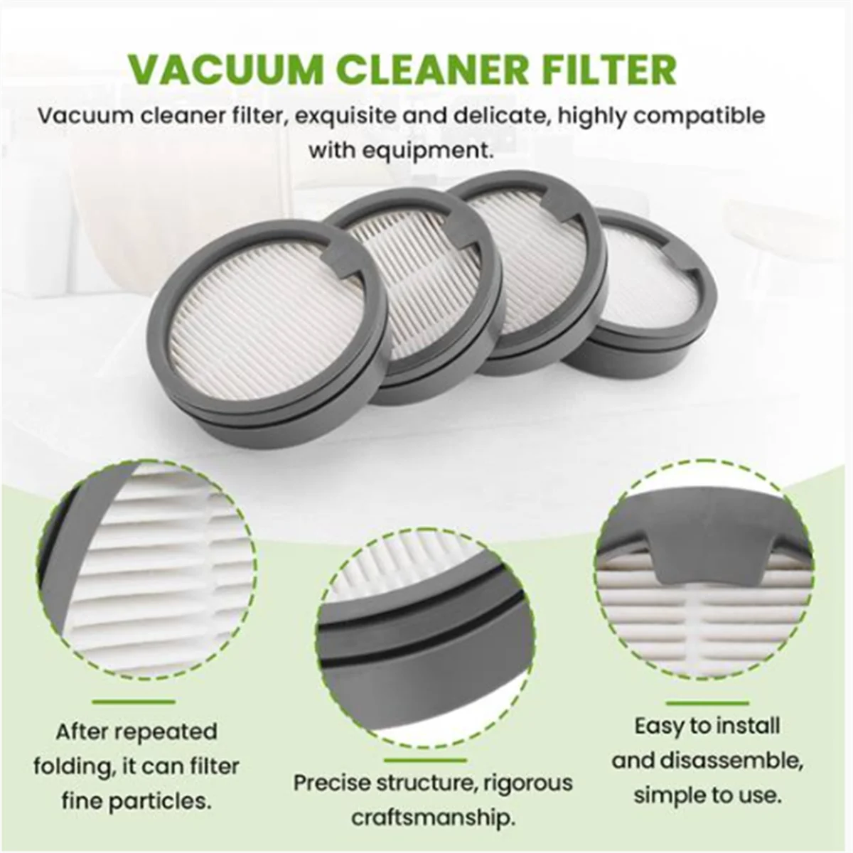 6 stks Filter voor M12/M12S/M13 Draadloze Cleaner Onderdelen Filter Element Huishoudelijke Apparaten Stofzuiger