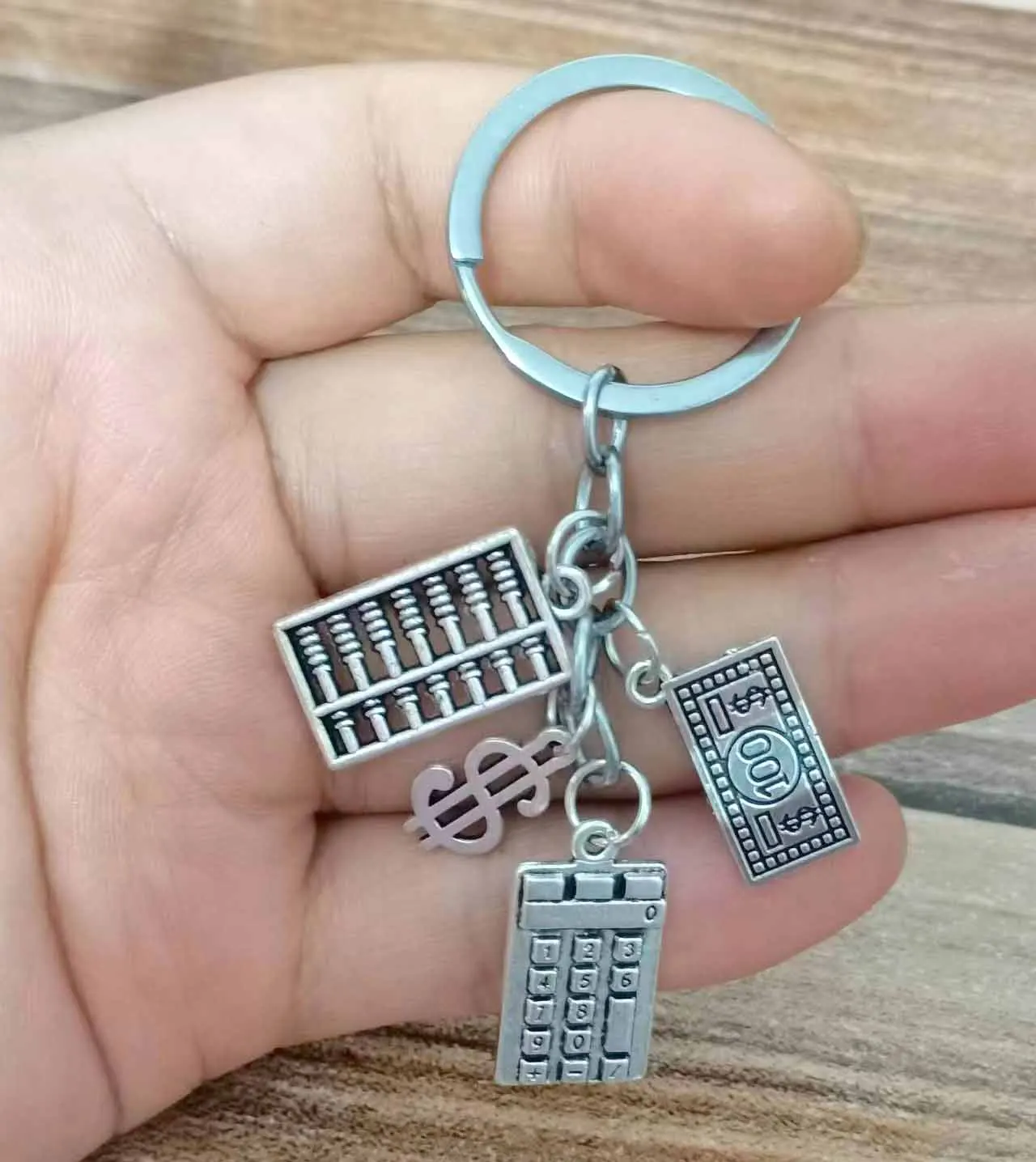 Creative Novelty Keychain Calculator Abacus Dollar Accounting Gift Creative Accounting Keychain