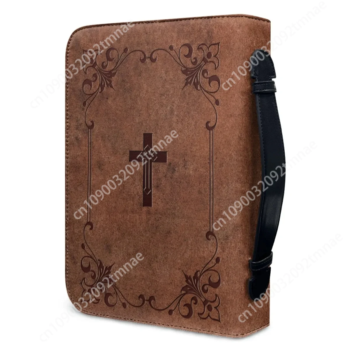 

Custom Classic Leather Print Bible Bag for Women Zipper Handle Handbags Hymns Cover Case Carrying Bible Storage Bags purse