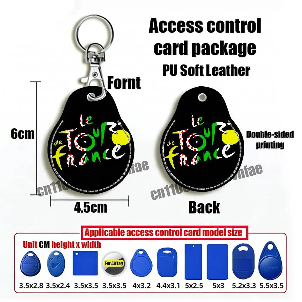 For Tour De France Bike Bicycle For AirTag Card Holder Cover ID Clips Credit Bank Access Electric Car Keychain