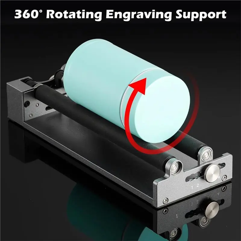 A93G Y-Axis 360 Degree Rotation For Cylindrical Object Rotary Roller With Bracket, For Cups, For Engraver And Cutter