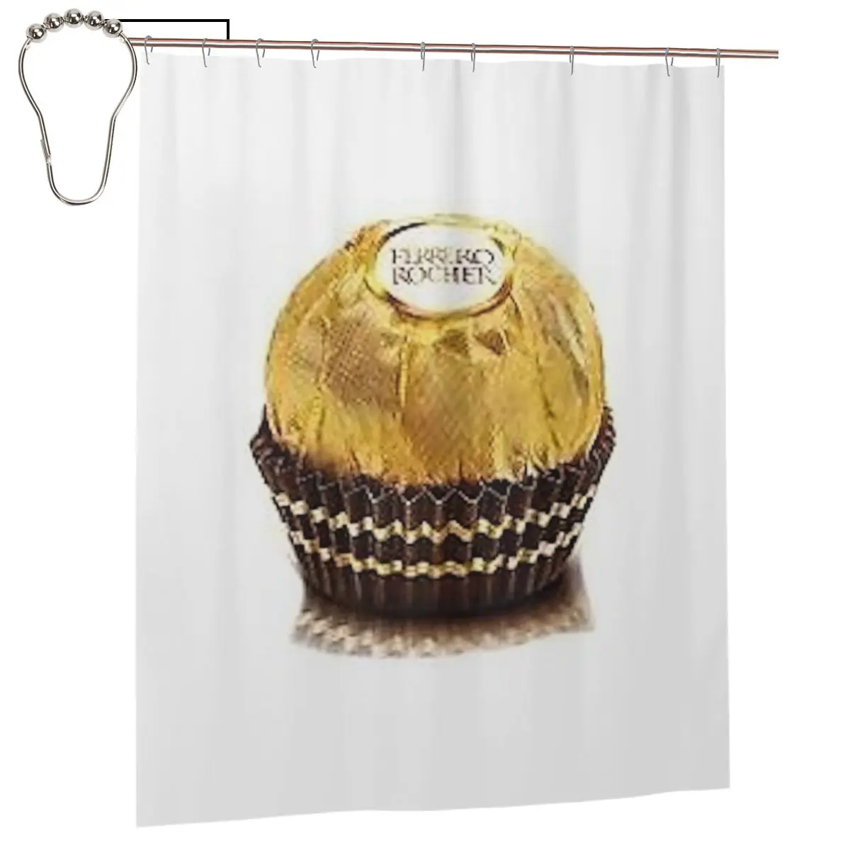 

Ferrero Rocher Shower Curtain Bathroom Polyester Waterproof Bath Curtains with Hooks