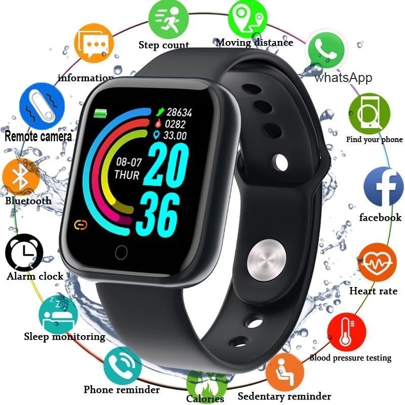 Y68 Smart Watch Men and Women Wristwatches Smartwatch Electronic Clock Fitness Monitor Birthday Gift For Xiaomi Huawei Bracelet