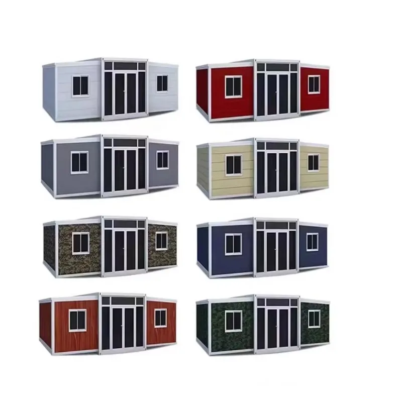 20ft Luxury Prefabricated Mobile Tiny Home Ready to Ship 2 Bedroom Bathroom Kitchen Folding Expandable Container House
