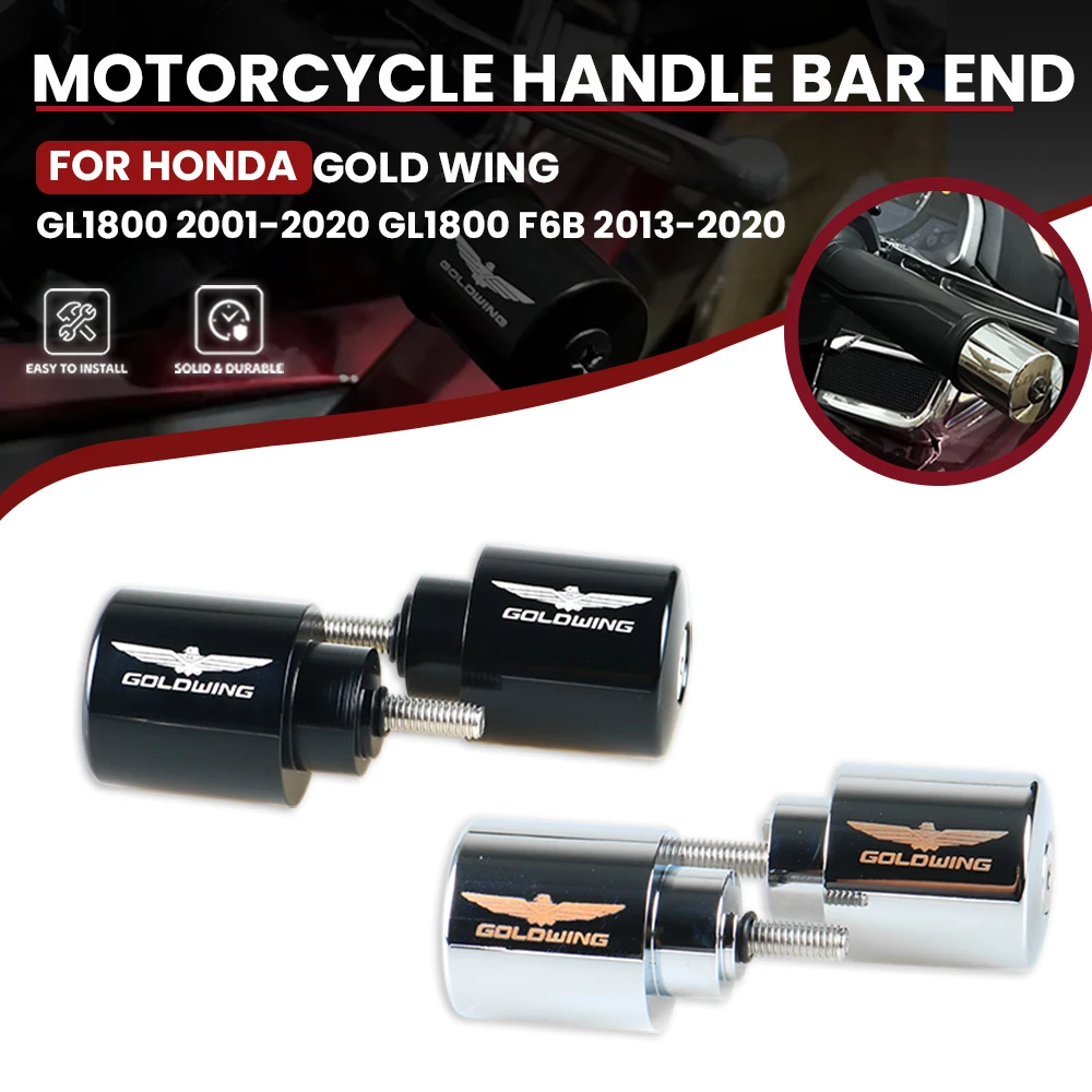 For HONDA Gold Wing 1800 GL1800 2001-2020 Motorcycle Handle Bar End Weight Handlebar Grips Cap Anti Vibration Silder Plug