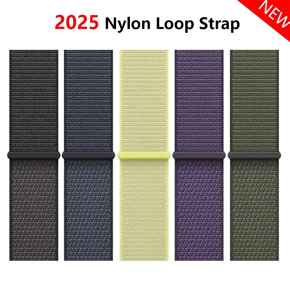 Cinturino in nylon per Apple Watch 11, 42mm 46mm 44mm 40mm 41mm 45mm 49mm, bracciale per iWatch Serie 10 9 8 7 6 5 SE3 Ultra 3 2 2028