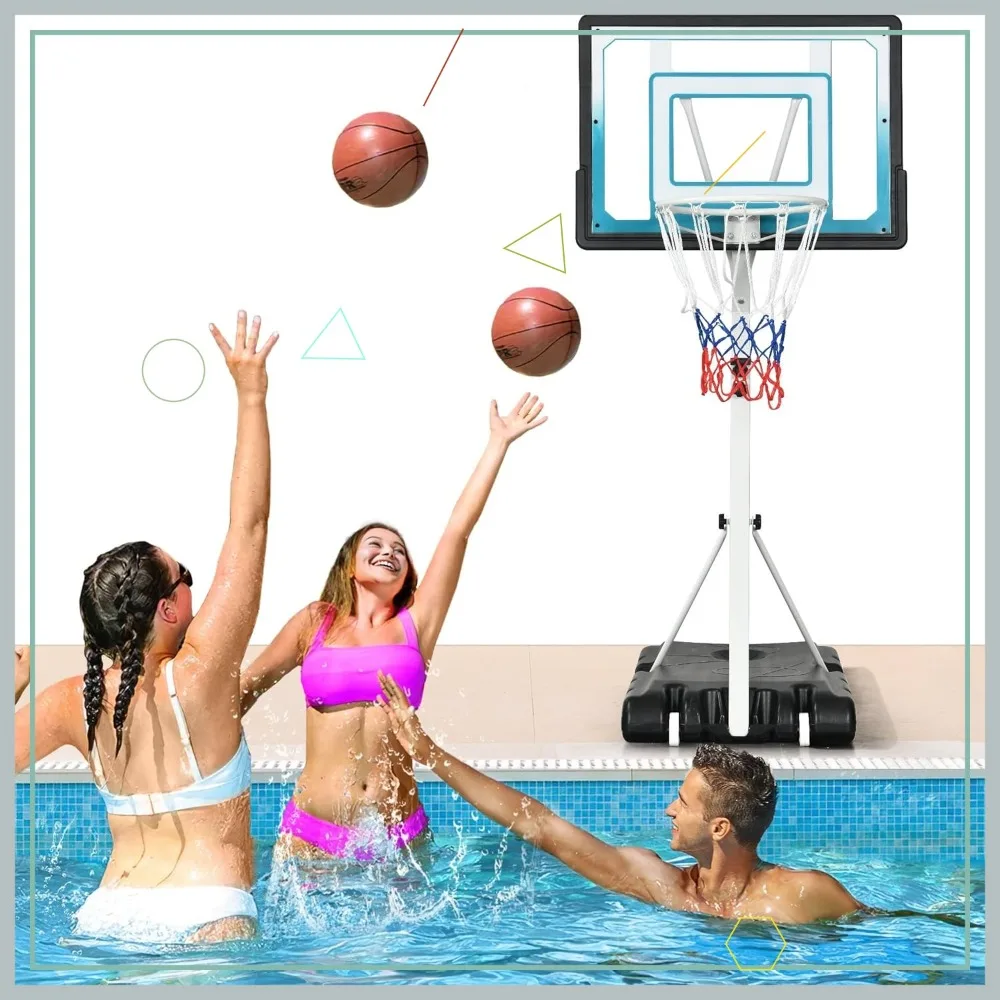 طوق كرة السلة المحمول لارتفاع قابل للتعديل وقاعدة شديدة التحمل لمتعة الأسرة في الهواء الطلق #1