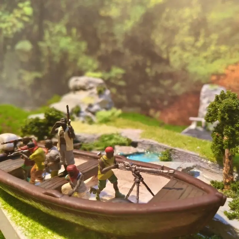 1/64 Middle Eastern Soldier Somali Pirate Ships African Mercenaries Action Figures Miniature Sand Table Ornament Accessories