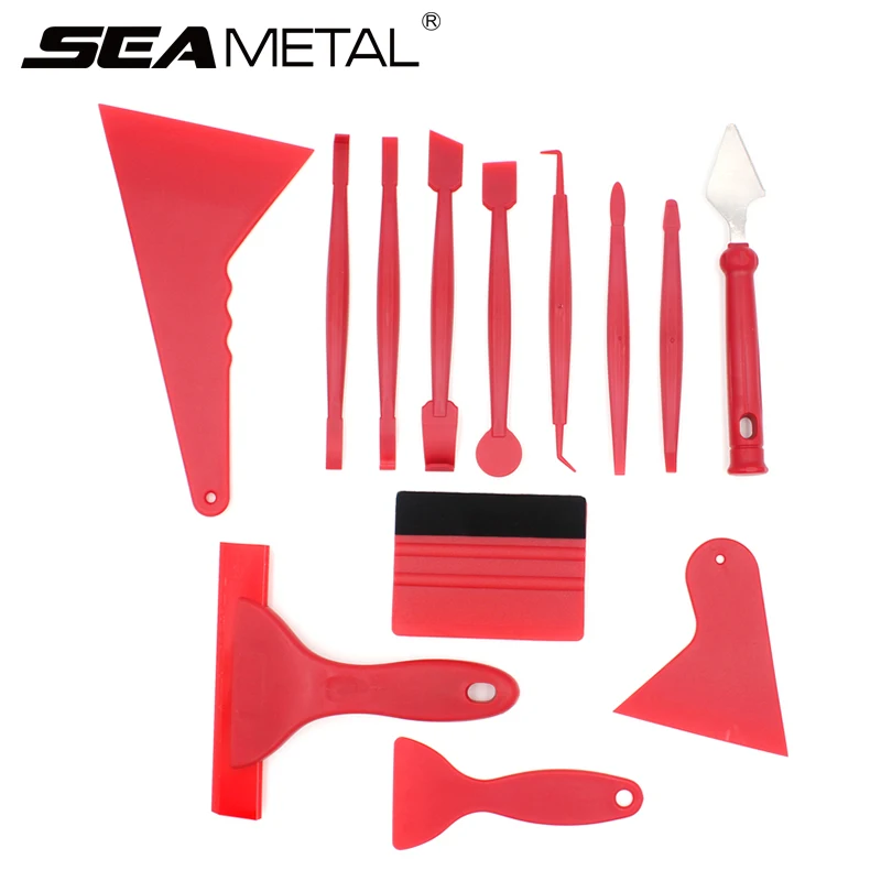 SEAMETAL 7/13 قطعة فيلم سيارة التفاف أدوات عدة الفينيل حافة مكشطة القاطع ممسحة مجموعة ل نافذة تينت التفاف أدوات اكسسوارات السيارات #1