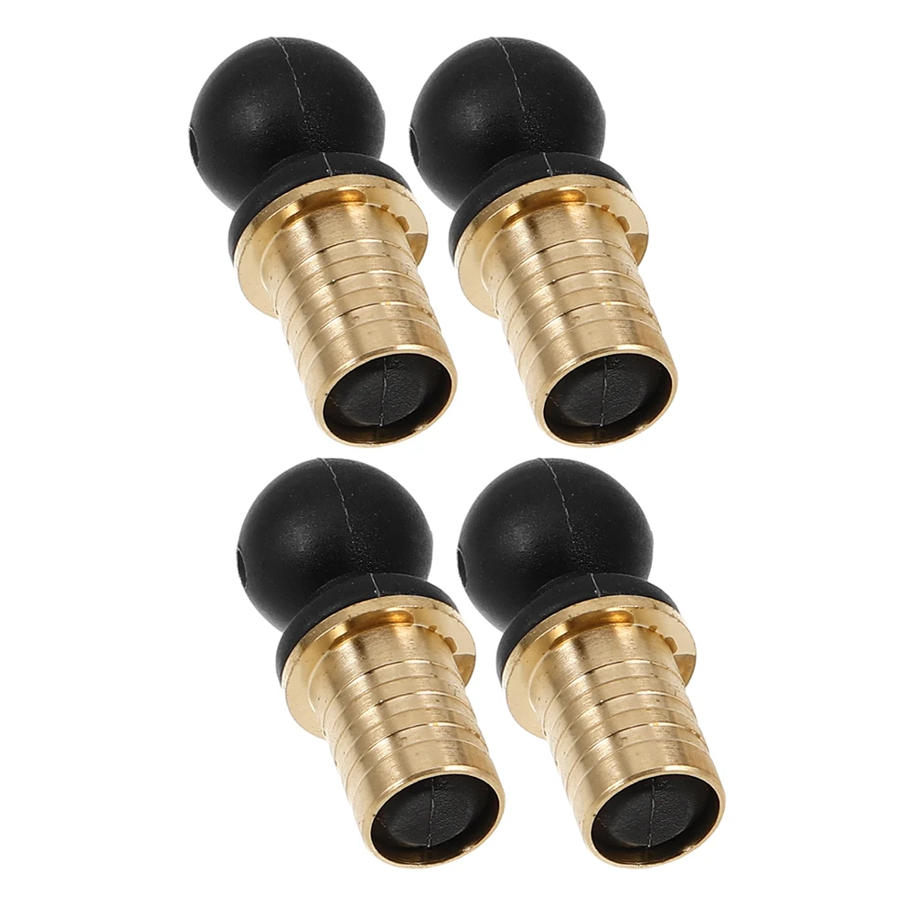 

4 Pcs Gourd Stopper Jewelry Decorative Brass Mouth Design Bottle Plugs Unique Diy Set Home Hotel Accessories
