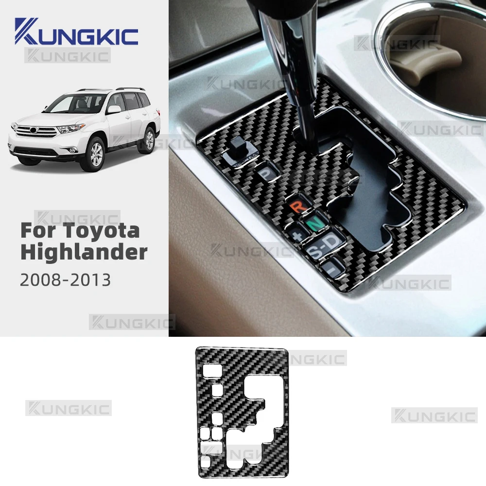 

Наклейка на рамку переключения передач из настоящего мягкого карбона для Toyota Highlander 2008-2013 (левый/правый руль)