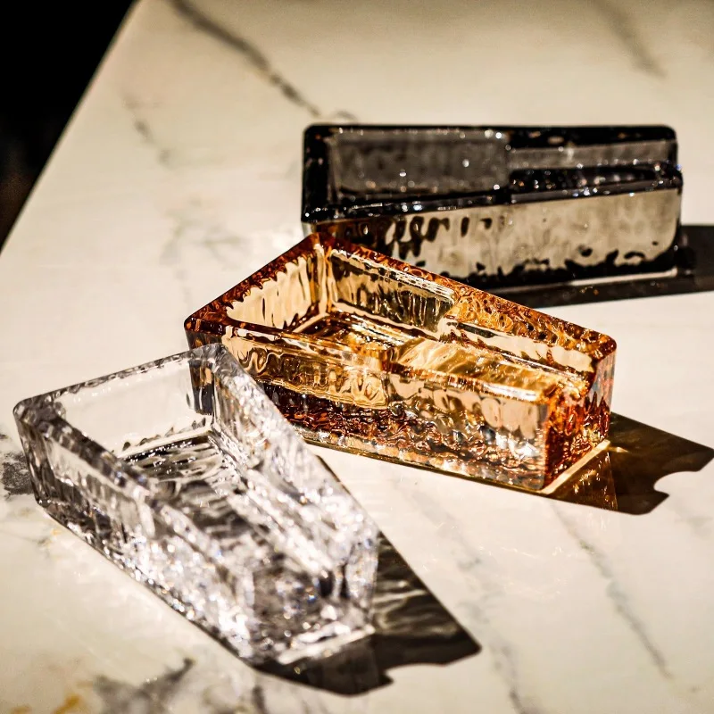 

Advanced Cigar Ashtray Crystal Glass Cigarette Holder Portable Men's Cigar Holder Home Ashtray