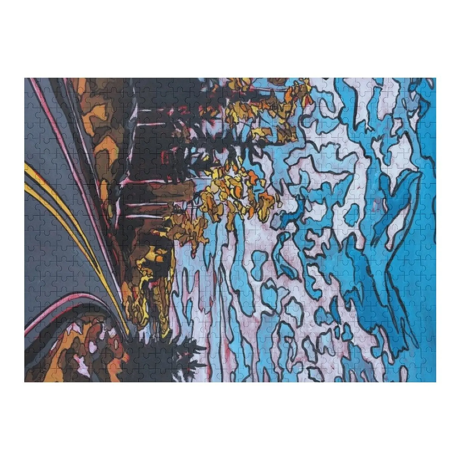 

Highway 105 North Print of Acrylic Painting Jigsaw Puzzle Customizeds For Kids Personalised Toys Puzzle