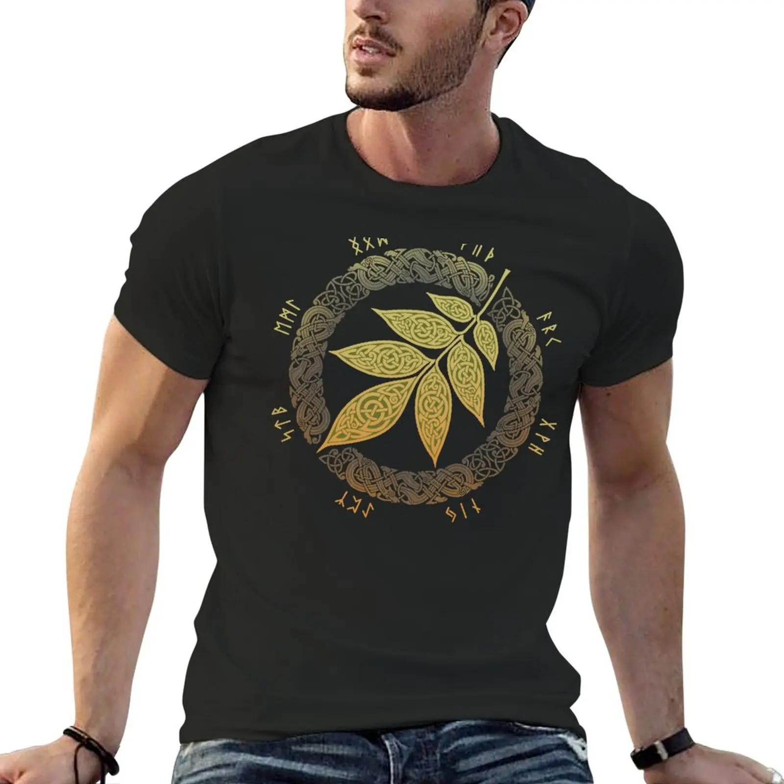 

ASGARD. FALL. T-Shirt man clothes blue archive graphics mens t shirt