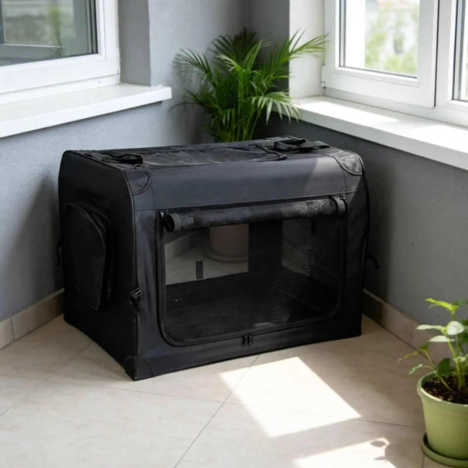 Car Transport Pet Carrier Portable Foldable Pet Crate for Outdoor