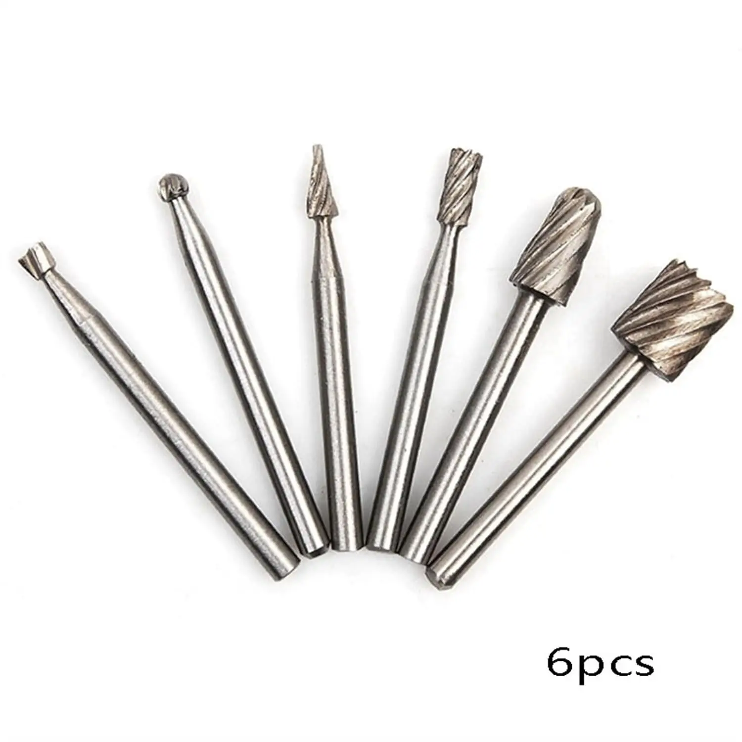 6 pz/set frese rotanti in metallo duro frese per frese durevoli compatibili con frese rotanti in acciaio ad alta velocità per Dremel