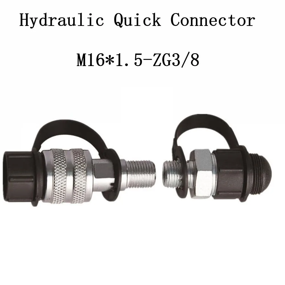 Workshop Hydraulic Coupling Mechanical Coupling 8 (Mm) Carbon Steel Plated Steel Quick Connector Set Brand New