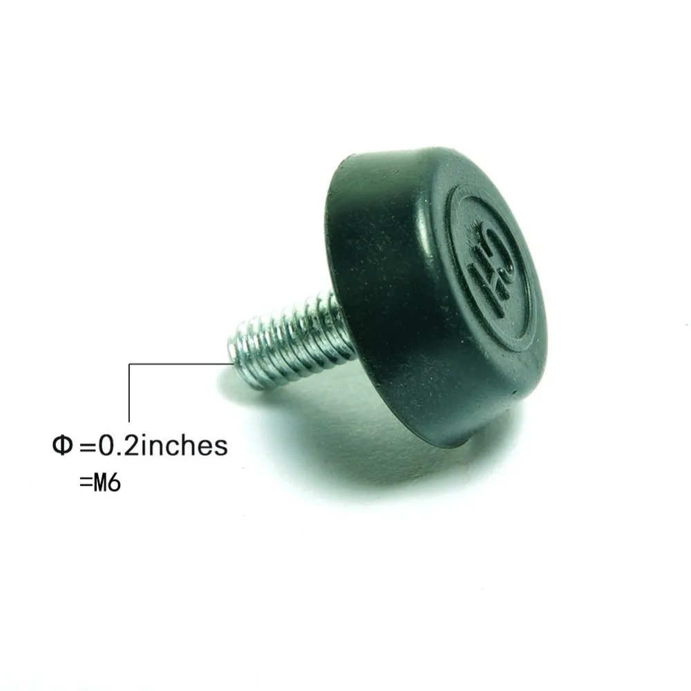 Screw On Furniture Glide Leveling Foot Adjuster for Furniture Legs M6x12mmx20mm 20 Pcs