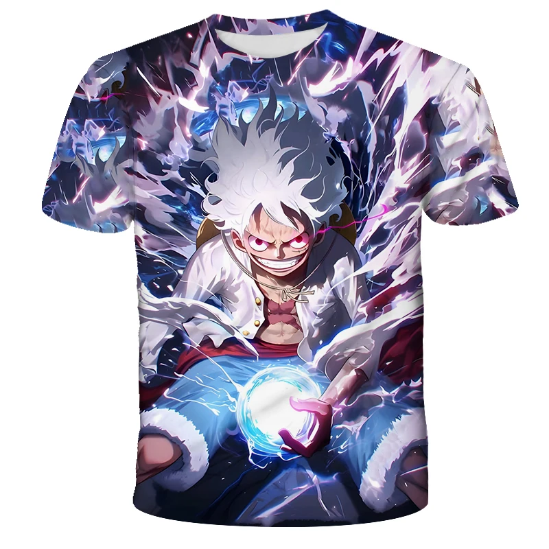 

One Piece Men's T-shirt Harajuku 3d Printed Monkey D Luffy Pirate Anime Graphic T Shirt For Men Boys Short Sleeve Tops Clothing