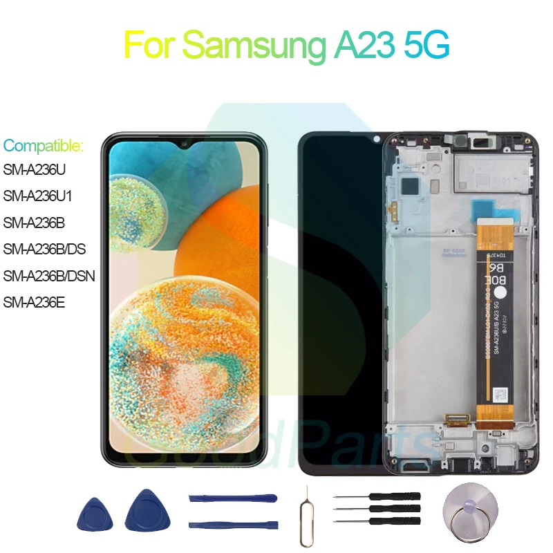 

Для Samsung A23 5G замена экрана дисплея 2408*1080 SM-A236U/U1/B/DS/DSN/E A23 5G ЖК сенсорный дигитайзер в сборе