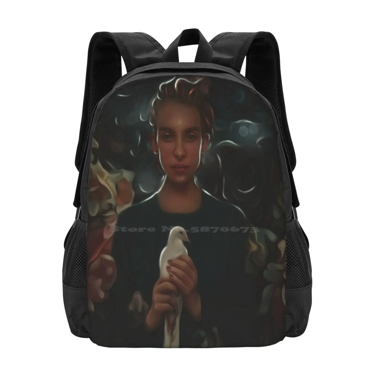 Messenger Of Hope Hot Sale Schoolbag Backpack Fashion Bags White Dove Bird Hope Spirituality Fantasy Emotional Angel God