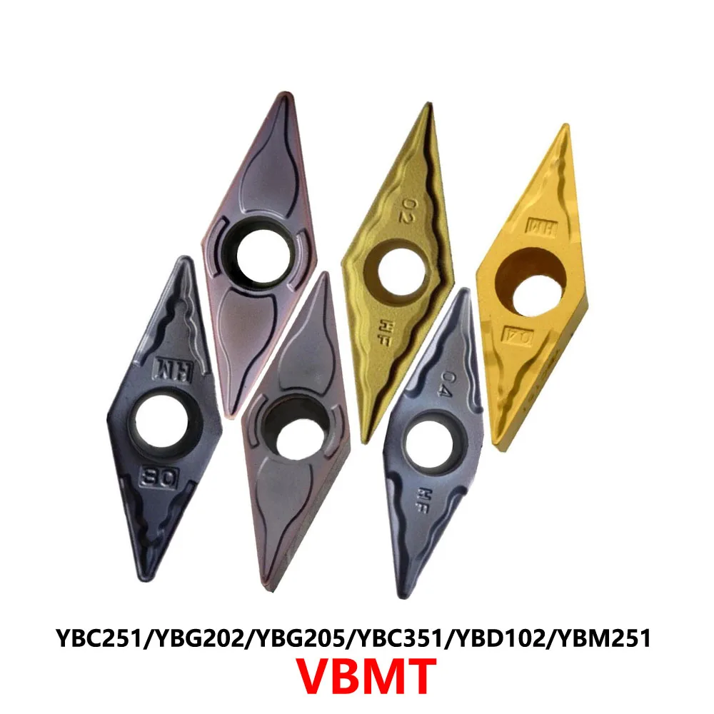 

Оригинальные твердосплавные пластины VBMT110302 VBMT110304 VBMT 110202 VBMT110204 VBMT160404 VBMT160408 EF HF HM YBG202 YBG205 YBC251 YBD152