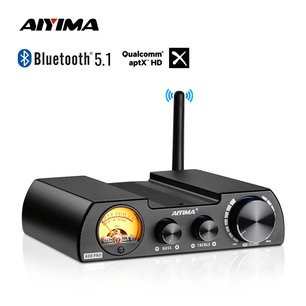 AIYIMA TPA3255 A08 Pro بلوتوث 5.0 مكبر كهربائي 300Wx2 VU متر تضخيم ستيريو مضخم الصوت المتكلم المنزل مكبر للصوت