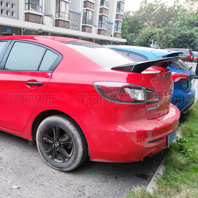 For Mazda 3 Spoiler 2011 2012 2013 4 Doors Tail Wing Decoration High Quality ABS Plastic Unpainted Primer Rear Trunk Spoilers