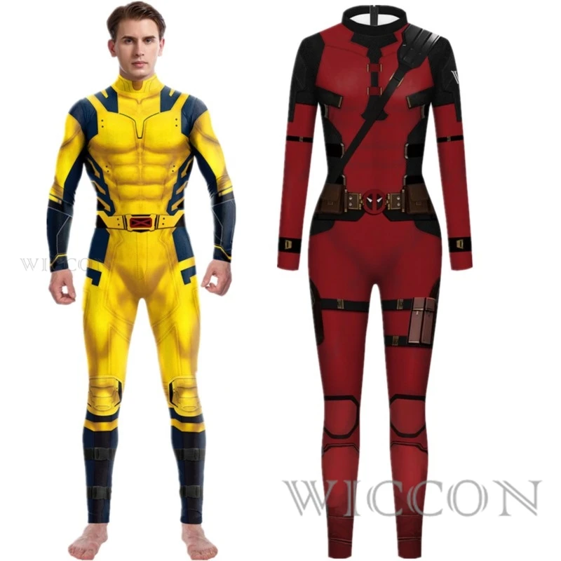 Mono de superhéroe de la película James Howlett Logan 3D Wilson, Catsuit, disfraces de Cosplay para hombres, mono de Halloween Zentai