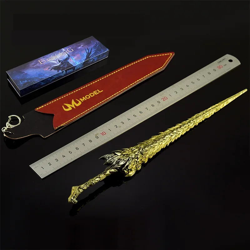 30cm 링 ER 게임 근접 검 모델 드래곤 킹의 Cragblade 선물 상자 탁상 장식품 Katana 선물 컬렉션