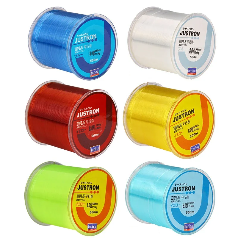 

6.2LB-38.6LB Nylon Fishing Line for Bass Fishing 500m Monofilament Main Line Sea Fish Fishing Lure Accessories