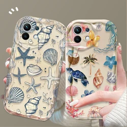 Colorful Marine Organism Case For Xiaomi 14T 13T 12T 13 12 11 11i Lite 5G 10T POCO X5 X6 Pro X3 NFC X4 GT F3 F4 F5 F6 M6 M5S C65
