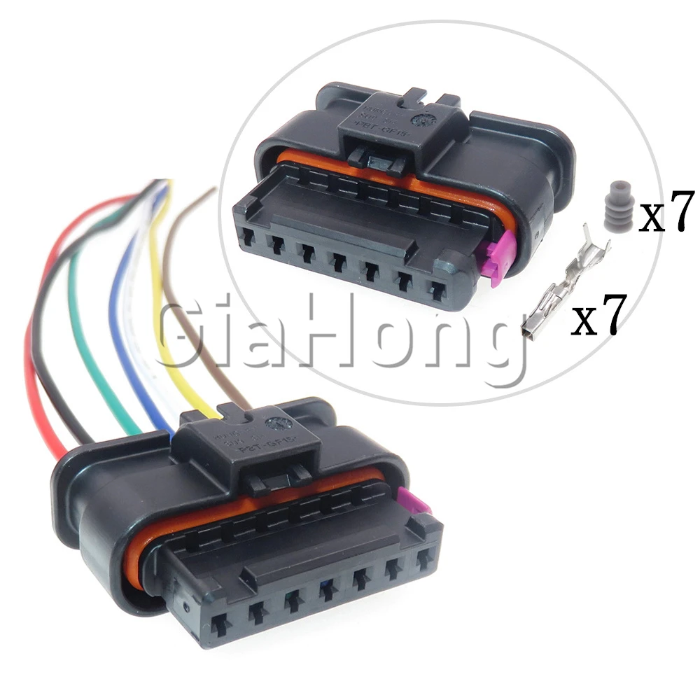 

1 Set 7 Ways Starter Car Cruise ACC Module Wiring Harness Plug 6189-7732 Auto Waterproof Socket For VW Audi 5QF 973 707 A