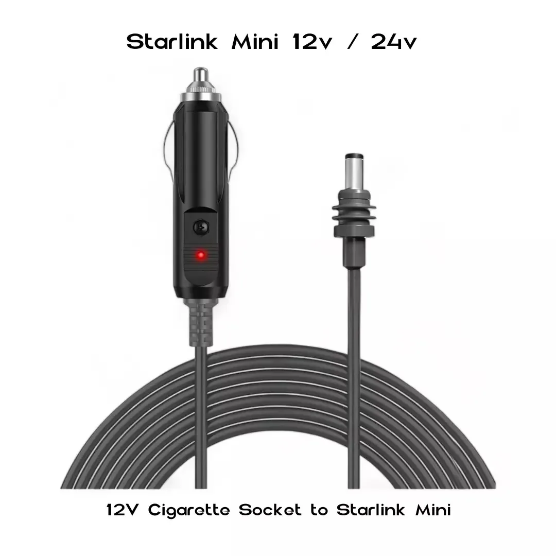 

Starlink Mini 12V/24V Cigarette Lighter Power Cable DC Charger Adapter