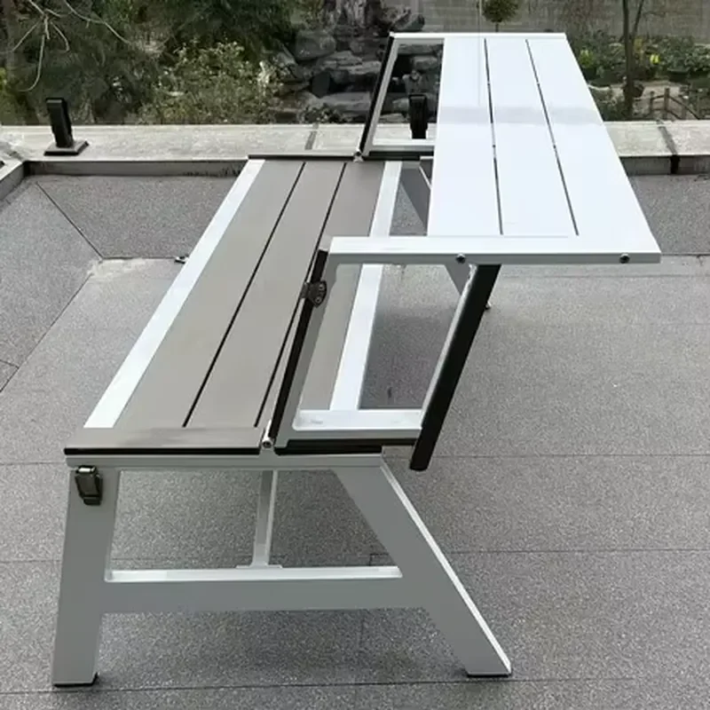 Foldable Outdoor Picnic Table Set Portable Camping Desk with Chairs Multifunctional Balcony Lounger Furniture for Garden