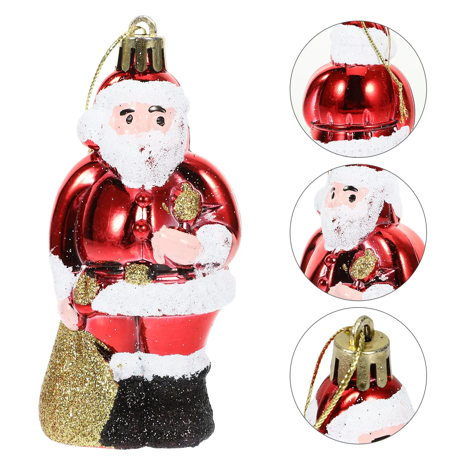 

4pcs Santa Claus Pendants Christmas Tree Hanging Ornaments Xmas Party Decorations Festive Tree Decor Xmas Scene Layout Supplies