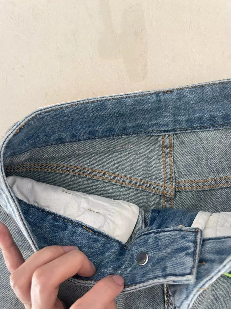 Vrouwen wijde pijpen baggy jeans dame vintage Y2K punk laagbouw taille losse denim broek streetwear mode modieuze lange skaterbroek